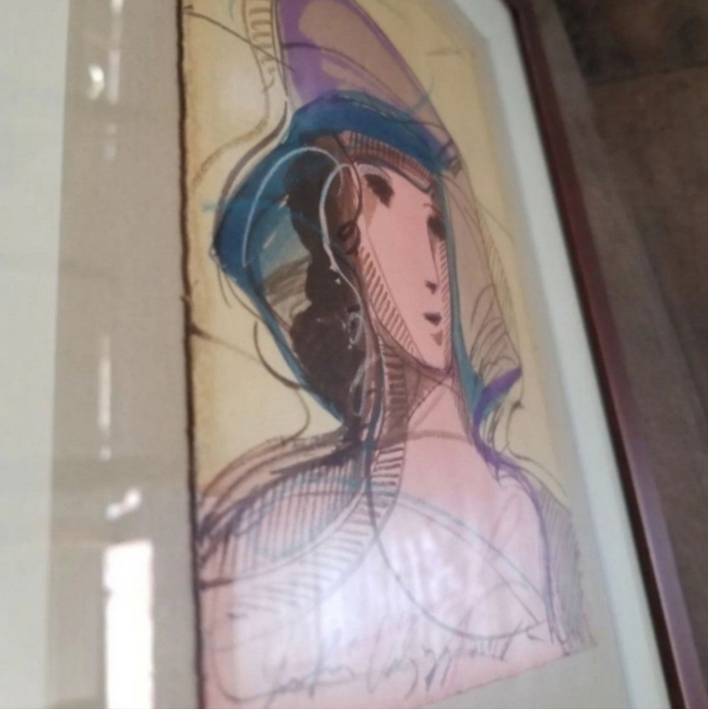 Framed artwork sketch fashion drawing - Picture 8 of 11
